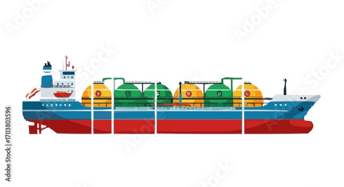 Modular Gas Tanker Infographic Vector Design