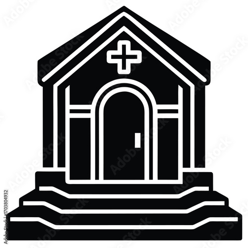 underground crypt vector icon