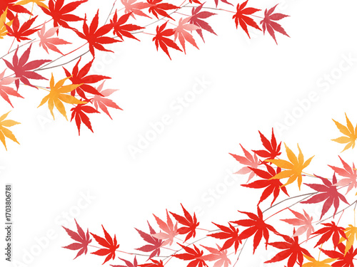 和風紅葉のフレーム