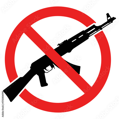 No Guns Allowed - A Symbol of Safety and Restriction.