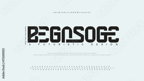 Modern minimal abstract alphabet fonts. Typography technology, electronic, movie, digital, music, future, logo creative font. vector illustration

