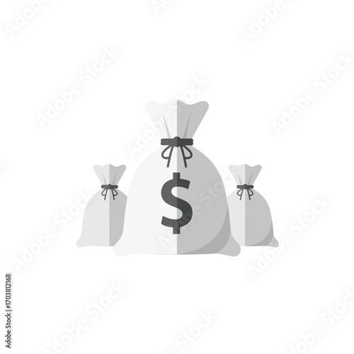 Money Bags With Dollar Sign Illustration.