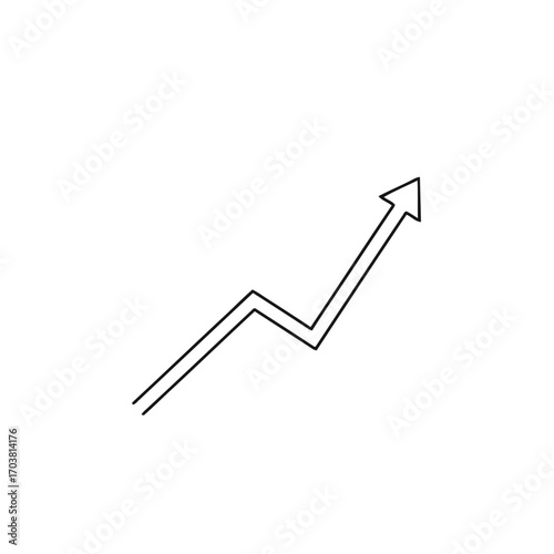 Line graph showing upward trend
