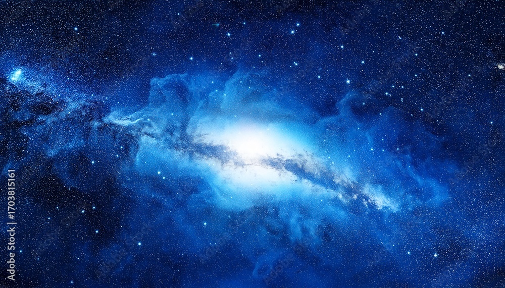 Fototapeta premium A Deep Blue Nebula With A Bright White Core