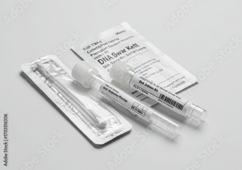 a dna swab collection kit sterile packaging labele
