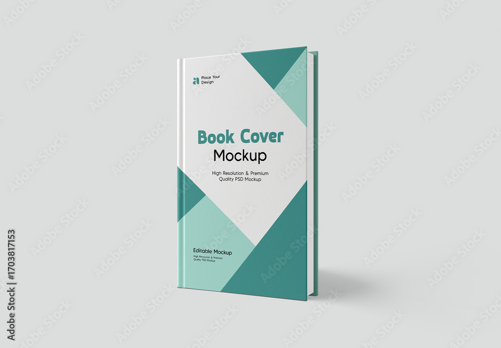 Modern Standing Book Cover Mockup PSD for Display Stock Template ...