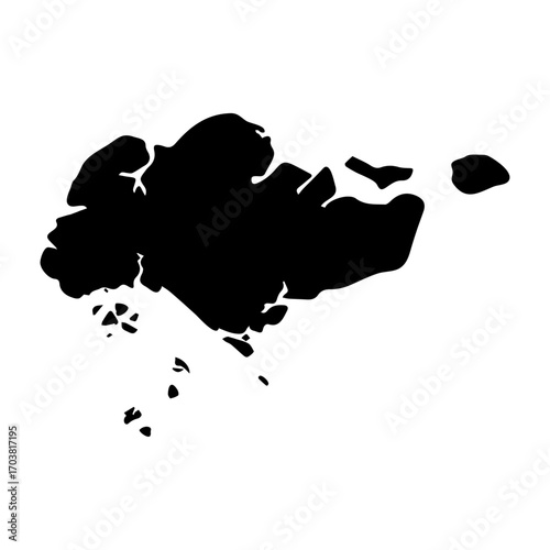 Singapore map vector