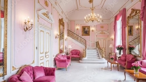 Herrenhaus in pink