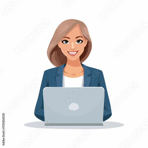 Junge Frau am Laptop