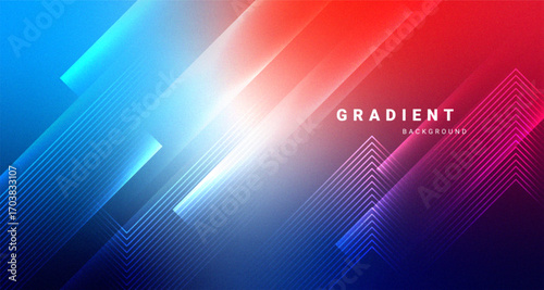 Abstract gradient background with geometric line shapes.