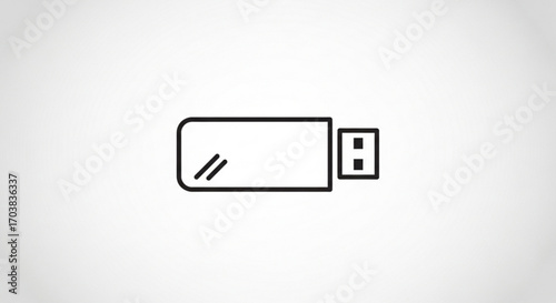 Sleek, modern USB flash drive icon representing data storage, digital information, and portable technology for business and personal use