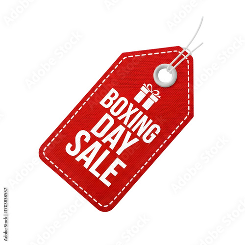 Boxing Day Sale Transparent PNG Icon Price Tag with Text for Web Banners, Flyers, and Canadian Retail Marketing