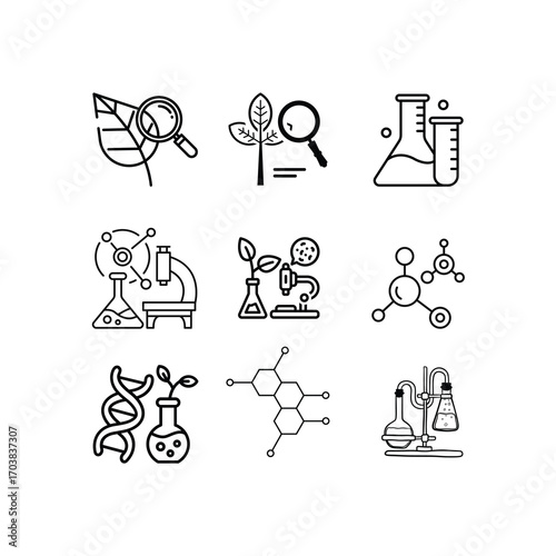 Industrial and Construction Equipment Icons – Black and White Vector Set for Engineering and Infrastructure Projects