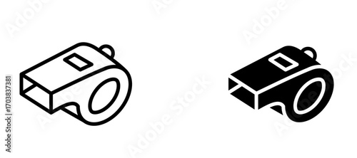 Whistle Icons in solid and liner versions.
