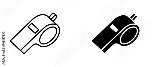 Whistle Icons in solid and liner versions.