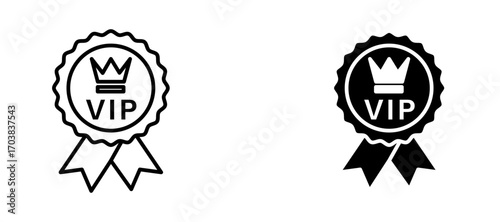 VIP Icons in solid and liner versions.
