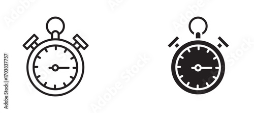 Timer Icons in solid and liner versions.