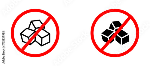 Sugar free Icons in solid and liner versions.