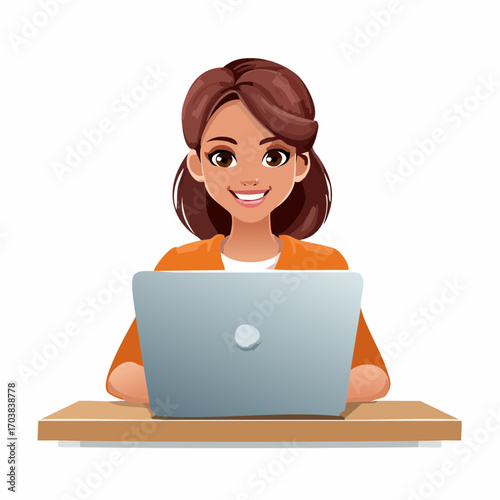 Junge Frau am Laptop