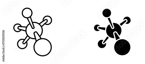 Molecule Icons in solid and liner versions.