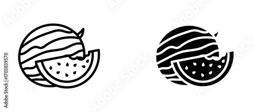 Melon Icons in solid and liner versions.