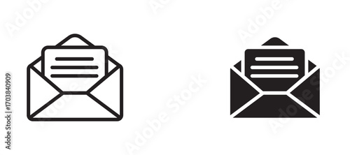 Email Icons in solid and liner versions.