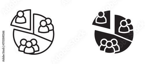 Customer segment Icons in solid and liner versions.