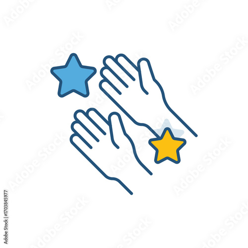 Outreach color vector icon