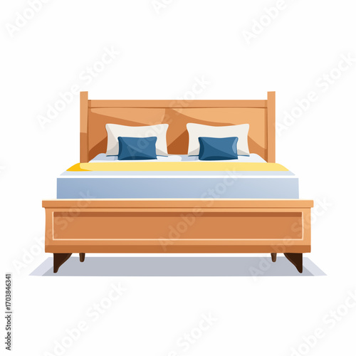Japanisch inspiriertes Futonbett mit niedriger Höhe
