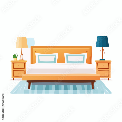 Japanisch inspiriertes Futonbett mit niedriger Höhe