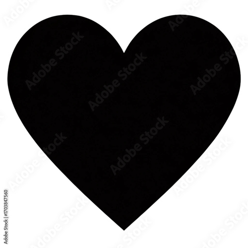 Simple black heart shape perfect for Valentines Day or love-themed designs