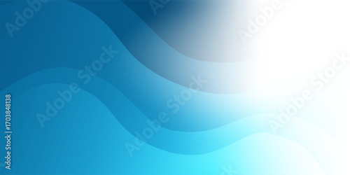 Abstract bright wavy background with translucent wavy, curvy shapes, soft gradient colors in blue and white. Modern flowing design, perfect for digital art, presentations, or contemporary decoration.