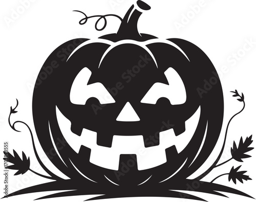 Silhouette halloween scene with haunted houses trees and bats under a full moon spooky and festive design