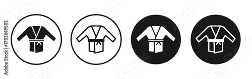 Uniform martial art icon vector illustrations set for app and web