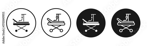 Stretcher icon vector illustrations set for app and web