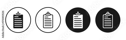 Memo Pad icon vector illustrations set for app and web