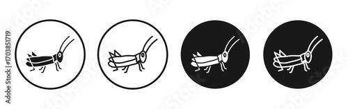 Locust icon vector illustrations set for app and web