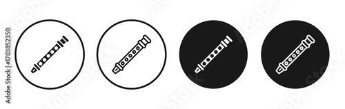 Flute icon vector illustrations set for app and web