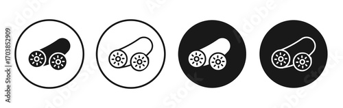 Cucumber icon vector illustrations set for app and web