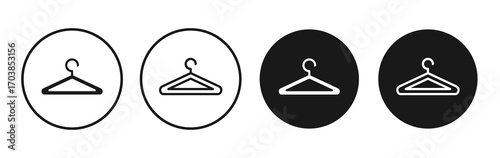 Clothes hanger icon vector illustrations set for app and web