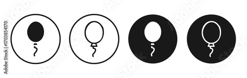 Balloon icon vector illustrations set for app and web