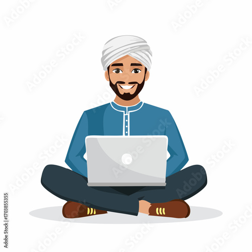 Junger Mann am Laptop