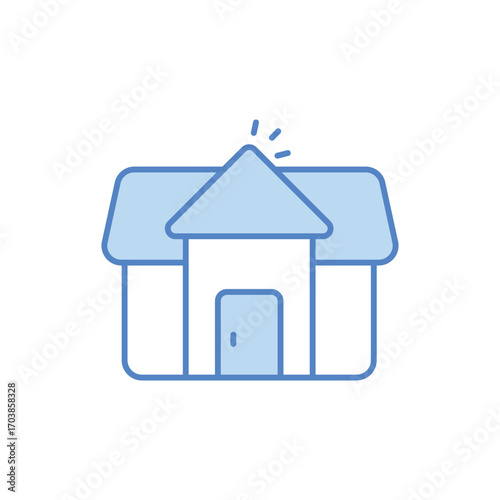 Shelter Blue Color Vector Icon