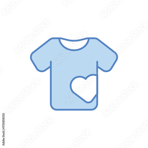 Clothing Donation Blue Color Vector Icon