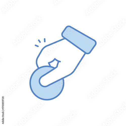 Donation Blue Color Vector Icon