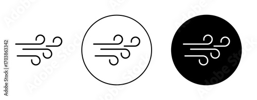 Wind icons vectors for web designs.