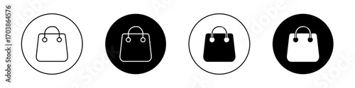 Shopping bag icons vectors for web designs.