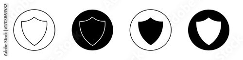 Shield interrogation icons vectors for web designs.