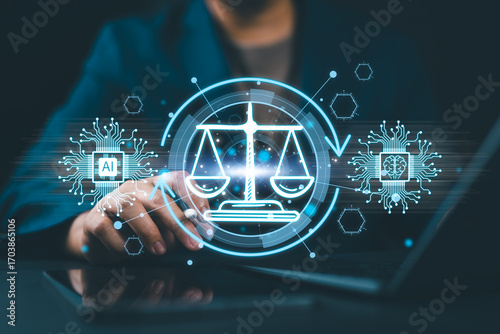 Canvas Print Balancing AI power with strong ethics is essential