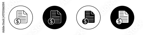 Invoice icons vectors for web designs.